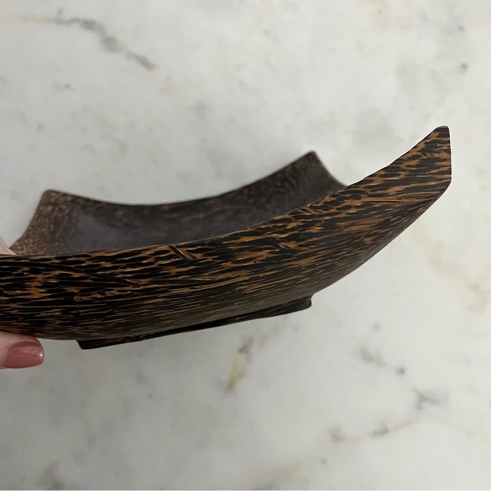 Balinese zebrawood decorative bowl
